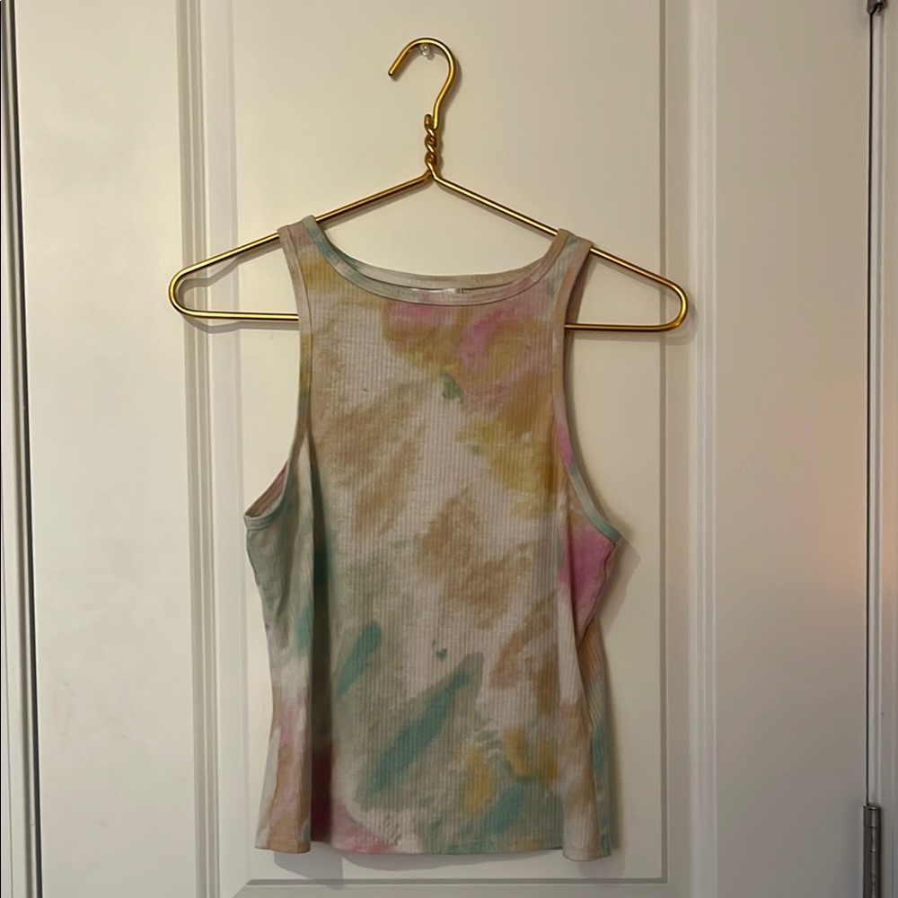 Abound Pink and Green Tank Top Sleeveless Style